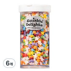 퀄리티스프링클 레인보우 스타 스프링클, 65g, 6개