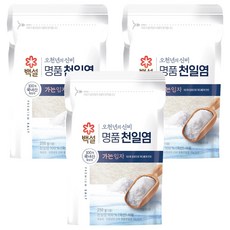 백설 오천년의 신비 가는입자 천일염, 250g, 3개