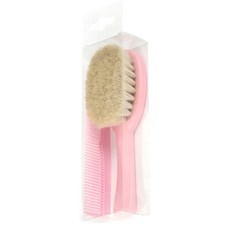 Braun Wettberg 珀薇 德國製 特長山羊毛 寶寶 嬰兒用髮梳 + 齒梳組 Set, 1組