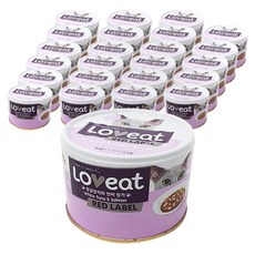 고양이 간식 캔-추천-사조 러브잇 레드라벨 고양이 간식캔 160g, 24개, 흰살참치 + 훈제연어 혼합맛