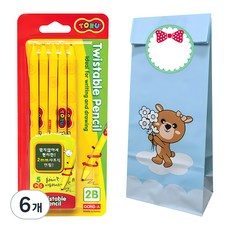 TORU Sharp 鉛筆套組 6p + 紙袋 6p + 備忘錄貼紙 8p, 混色, 1組