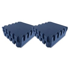 손할매 어린이안전인증 12mm 놀이방 무지 퍼즐매트 20p + 마감재 30p, 네이비, 1세트