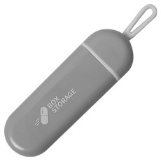 Makemine 每日藥盒，適用於一週中的每一天 防潮儲存 灰色, 1個, 全灰