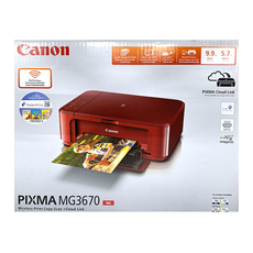 Canon 佳能 PIXMA MG3670 紅色多功能印表機, 紅色