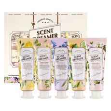 KWAILNARA Scent Dreamer系列 護手霜禮盒組 5件, 含維他命E、乳木果油和椰子油，80g方便攜帶, 1組