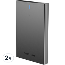벤션 USB3 SATA 고속 외장하드 케이스 128 x 81.8 mm, KPAB0, 2개
