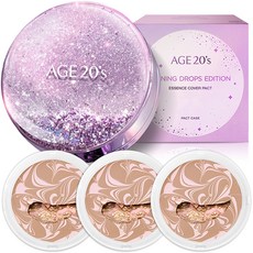 에이지투웨니스 샤이닝 드롭 에디션 뉴오리지널 에센스 커버 팩트 케이스 + 리필 12.5g x 3p 23호(핑크라떼) 1세트 상품 이미지