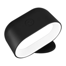AFAMIC 艾法 免打孔遙控 + 觸摸USB充電式無線多功能磁吸360度旋轉可調色溫七彩光壁燈, 黑色