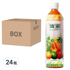 波蜜 果菜汁, 綜合蔬果原漿果汁, 24瓶, 580ml