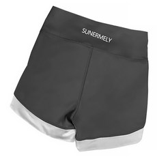 SUNERMELY 韓版收腹提臀鯊魚褲 2件套, 大碼(65-85kg), 灰色, 大(65-85kg)