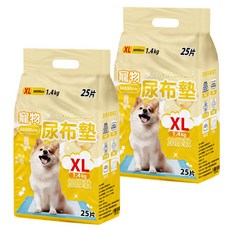 寵物尿布墊 加厚款 XL(60 x 90cm) 25片 2包, XL(60 x 90cm)