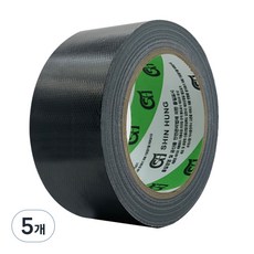 Shin Hung 棉膠帶大容量48mm x 25m 黑色, 5個
