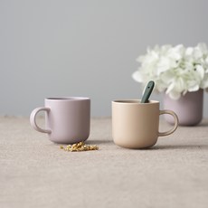 보울보울 국산 레트로라인 머그 320ml, 라벤더바이올렛 + 카라멜베이지, 2개 라벤더베이지, 2개