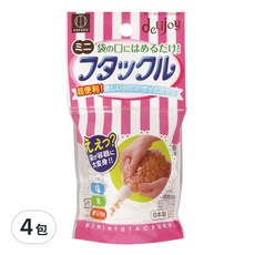 KOKUBO 小久保工業所 Delijoy 迷你封袋蓋, 操作方便 輕鬆開閉 防止受潮 維持食品品質 防止異味進入, 4包