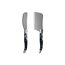 라귀올 장네론 버터나이프 + 치즈커터, 1세트, 마블블랙