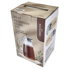 BLACK HAMMER 沁涼曲線耐熱玻璃水壺, 1800ml, 耐熱400℃, 矽硼酸耐熱玻璃, BH-G1800, 1.8L, 1個