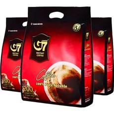G7 퓨어 블랙 커피 수출용, 2g, 200개입, 3개