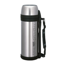 THERMOS 膳魔師 保溫瓶, 大容量寬口, 附2個多功能杯, 可拆式背帶, 銀色, 2L, 1個