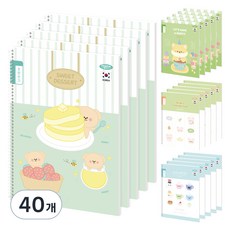 PENPIA 1000小學彈簧8格筆記本 10本, 隨機出貨, 40個