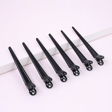 글로스앤글로우 자국없는 집게핀 대, 블랙, 6개 - 이미지 2