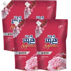 피죤 고농축 실내건조 시그니처 플라워페스티벌 섬유유연제 리필, 1.7L, 4개