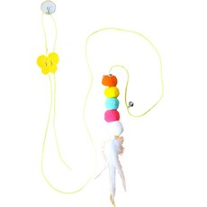 貓門衣架玩具彩虹色, 2入, 混色