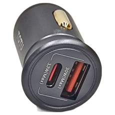 TOTU 拓途 雙孔 Type-C + USB快充車充車用充電器點菸器充電頭 征程 30W(Max), DCCPD-06