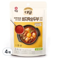 다담 바지락순두부 찌개양념, 130g, 4개