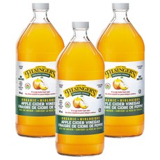 FILSINGERS 有機未過濾蘋果醋, 天然發酵製成, 無人工添加糖, 化學添加劑, 945ml, 3瓶