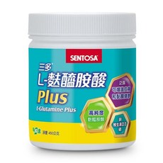 SENTOSA 三多 L-麩醯胺酸Plus, 高純度麩醯胺酸, 含泛酸和維生素D3, 450公克, 450g, 1罐