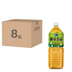 悅氏礦泉茶品綠茶，雪山山脈天然泉水沖泡，2000毫升*8瓶, 2L