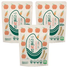 에코맘의산골이유식 산골쌀참, 혼합맛(사과/당근), 25g, 3개
