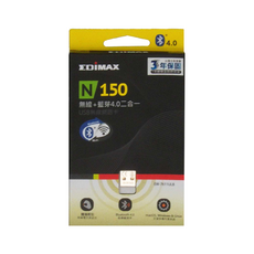 EDIMAX 訊舟 EW-7611ULB 無線+藍芽4.0二合一 N150 USB 無線網路卡 迷你, 1盒