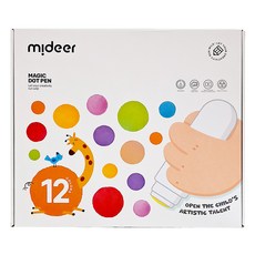 mideer 兒童魔法點點筆, 12色, 1盒