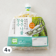 김구원선생 GAP 인증 숙주나물 장수, 200g, 4개