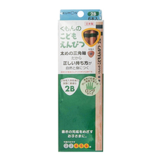 KUMON 三角鉛筆 2B, 6本入, 日本製, 適合2-6歲兒童, 6支
