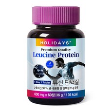 HOLIDAYS 亮氨酸蛋白質補充錠, 60顆, 1罐