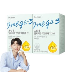 Dr.Lean 超臨界rTG Omega-3 α維他命E膠囊, 30顆, 2個
