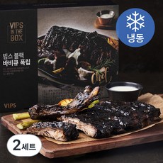 빕스 블랙 바비큐 폭립 450g + 소스 50g 세트 (냉동), 2세트
