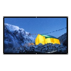 YUNCINE 露營用移動式大型簡約投影幕, 簡單-150
