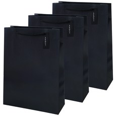 영프리자 프리미엄 펄 디자인 메르시 무지 선물 쇼핑백, 그레이, 3개