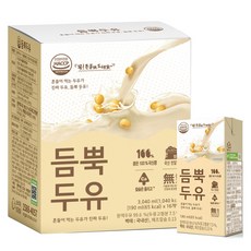 유기농마루 듬뿍두유 담백한맛, 190ml, 16개