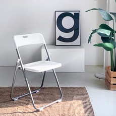 접이식 의자-추천-코시나 베이스 온 사각의자, 화이트