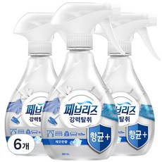 페브리즈 항균플러스 용기형 섬유탈취제 깨끗한 향 본품, 360ml, 6개