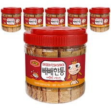 머거본 빼빼한통 매운맛 어포스낵, 120g, 6개
