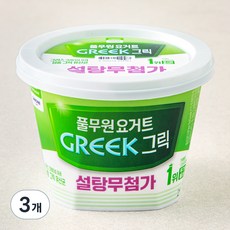 풀무원다논 그릭 설탕무첨가 플레인 요거트, 400g, 1개입, 3개 3개, 400g