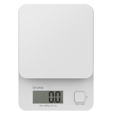 bruma 數位廚房電子秤, 1kg, 白色, BS60