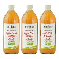 데니그리스 유기농 사과식초, 1L, 3개 1000ml, 3개