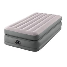 INTEX 豪華雙氣室加高單人加大充氣床墊-99x191x高51cm, 適合旅行/居家/露營, 專利fiber-tech結構，耐用支撐, 內建充氣幫浦, 191 x 99 x 51cm, 64161ED