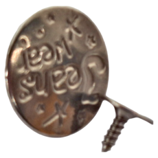 可拆免縫腰圍調節鈕扣, 小款 17mm 銀色星空字母, 20入組, 銀色, 1組